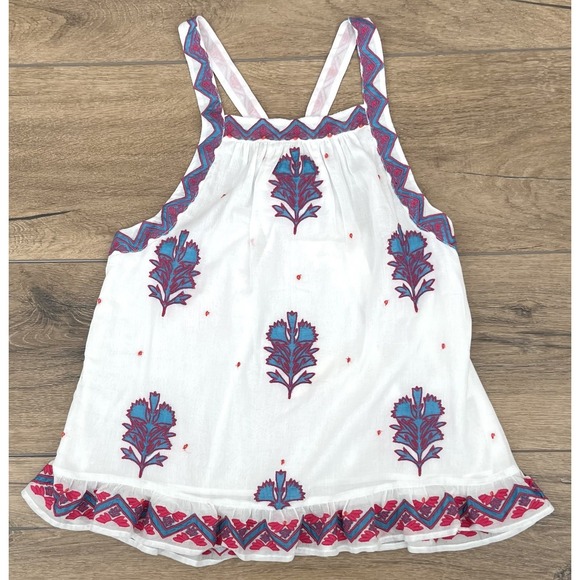 Anthropologie Ruffle Hem Halter Top Size Small Embroidered Tassel Boho NWT - Picture 3 of 11